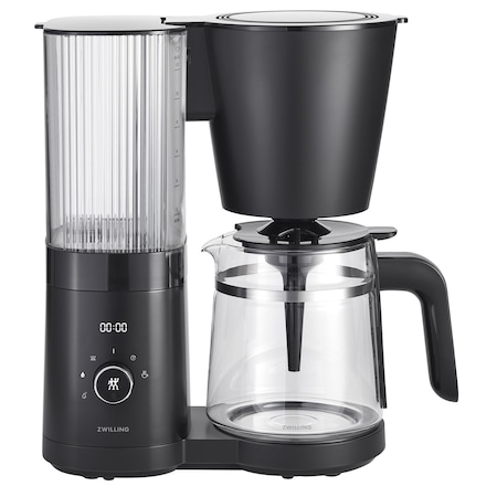 Zwilling Enfinigy Glass Drip Coffee Maker 12 Cup, Awarded the SCA Golden Cup Standard, Black 1010588