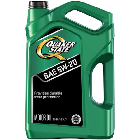 Quaker State Engine Oil, 5W-20, Conventional, 5 Qt., Advanced Durability 550044965