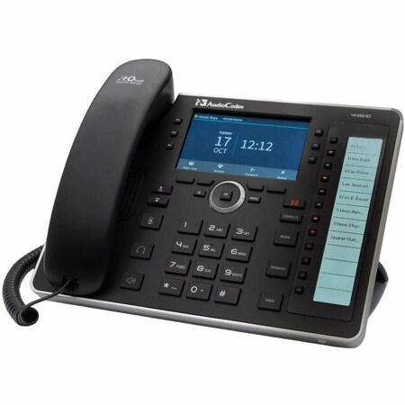 Audiocodes 445HD IP-PHONE POE GBE BLACK WITH INTEGRATED BT AND DUAL BAND WI-FI AND AN EXTER IP445HDEPSG-DBW