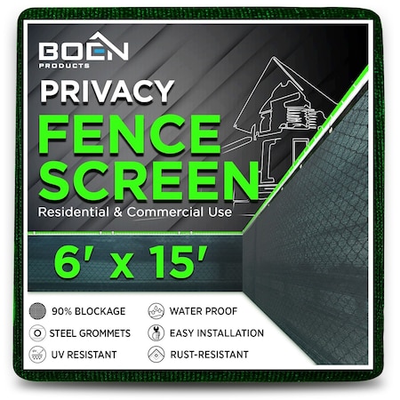 Boen Priv Netting, Grn, Reinf Grmt, 6ftX15 ft PN-30052