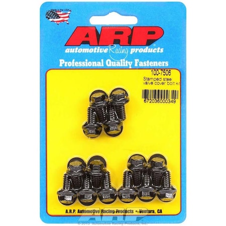 Arp 100-7506 0.25-20 in. 6-Point Stamped Steel Valve Cover Bolt Kit, 14PK ARP100-7506