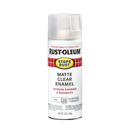 Stops Rust Clear Matte Spray Paint 12 oz (285093)