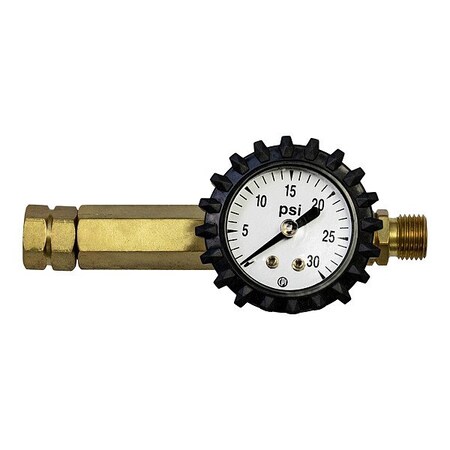 Uniweld Propane Pressure Flow Indicator, Propane, 9/16"-18 Inlet, 9/16"-18 Outlet TFL163