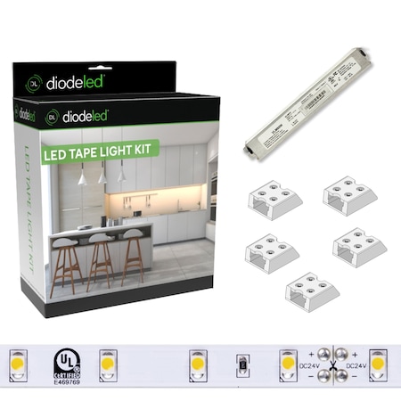 Diode Led BLAZE LED Tape Light Kit, 24V, 100lm, 4000K, constant voltage DI-KIT-24V-BC1CV60-4000