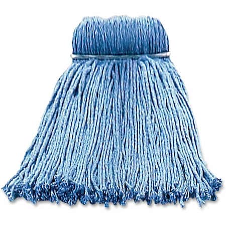 Layflat Screwtype Cutend Wet Mop Head, Blue IMP26116