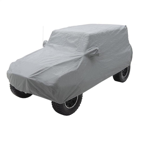 Smittybilt 0718 WRANGLER JK 4DR FULL CLIMATE JEEP COVER W/STORAGE BAG; GRAY 835