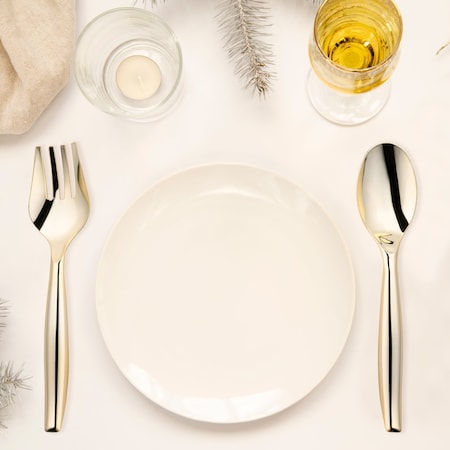 Smarty Had A Party Gold Disposable Plastic Serving Flatware Set - Serving Spoons and Serving Forks (60 Pairs), 120PK 2642-GCS-CASE