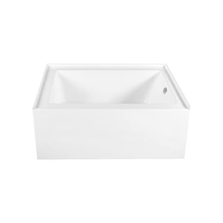Kingston Brass 60-Inch Acrylic Rectangular 3-Wall Alcove Tub Combo w/ Waste and Overflow Drain, Right Hand Drain CVTAP603222R1
