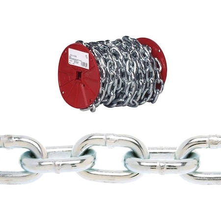 Campbell Chain & Fittings Campbell 072-5027 Proof Coil Chain, 800 lb Working Load Limit, 3/16 in, Steel, Zinc 072-5027