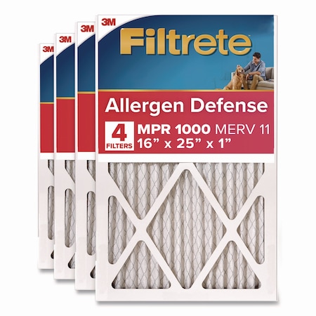 Filtrete Allergen Defense Air Filter, 16 x 25, 4PK 9801-4CA