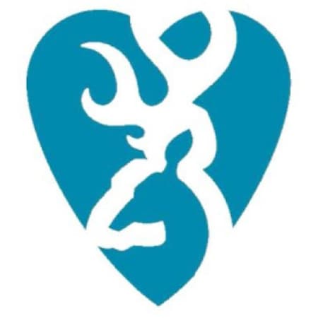 Browning 5 in. Heartbreaker Vinyl Decal - Teal 3922351574