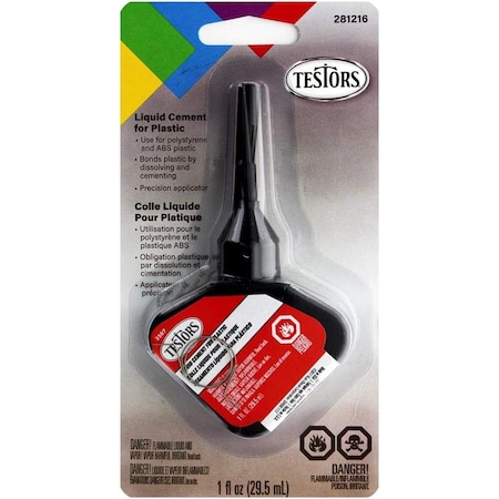Testors 1 oz Fast-Drying Liquid Plastic Cement with Precision Applicator Carded TES281216