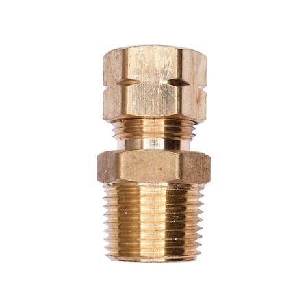 Auveco Brass Male Compression To Pipe Adapter 3/8in Tube 3/8in Pipe, 5PK 127