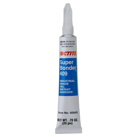 Loctite 20g 409 Super Bonder Instant Cyanoacrylate Adhesive Gel, Clear 442-135442