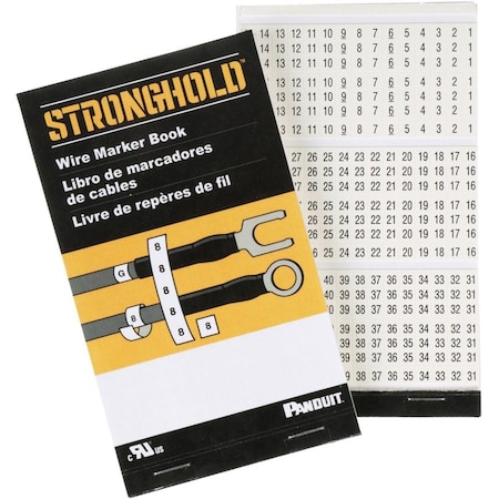 Panduit Wire Marker Book, Vinyl Cloth, 1-45 PCMB-15