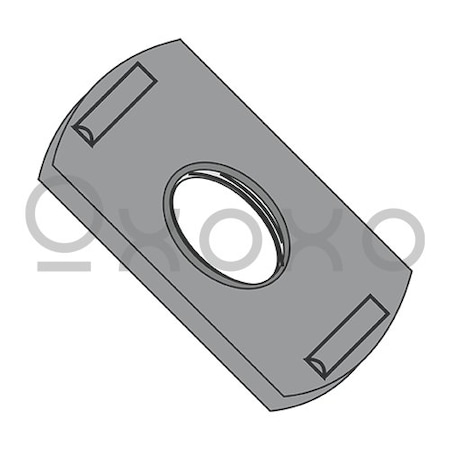 Oxoxo 10-32 Weld Nut with Two Projections Steel Plain, 1000PK 398308