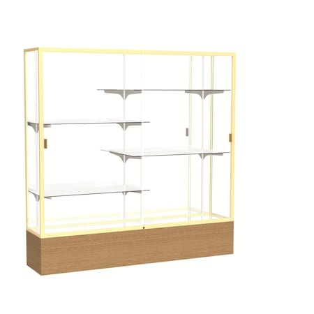 Ghent Floor Display Case 72x72x16, Mirror, Champange 2076MB-GD-AK