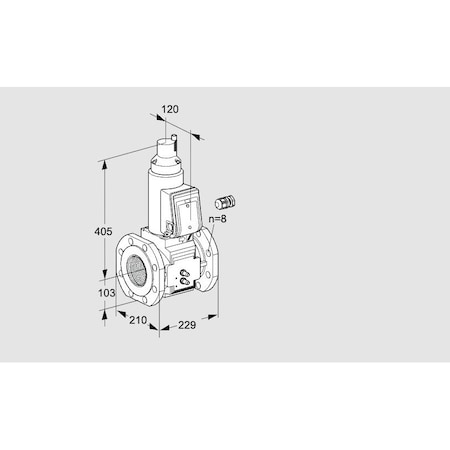 Honeywell Kromschroder Gas Solenoid Valve - Class A, 500 mbar, IP65, EN 161 KS88206926