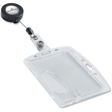 Durable Office Products ID Badge Holder, Shell Style, PK10 801219