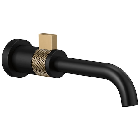 Brizo Litze Wall Mount Lavatory Matte Black/Luxe Gold T65735LF-BLGL-ECO