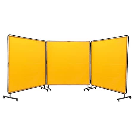 Vevor Welding Screen with Frame 3 Panel 6' x 6' Welding Curtain Screen 12 Wheels XU-2315