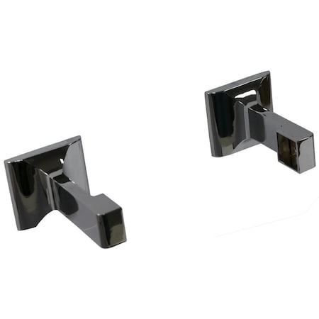 Pamex Pair of Campbell Collection 3/4in Square Towel Bar Posts Bright Chrome Finish BC2CP13800