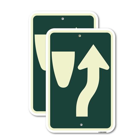 Signmission Beware of Curb Graphic, 18'' X 24'' 2 Signs, Heavy Gauge Aluminum, 2PK A-1824-2PACK-24522