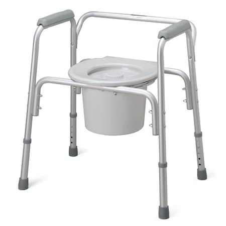 Medline Aluminum Bedside Commode, 4PK MDS89664A