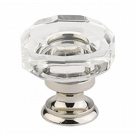 Patioplus 1.375 in. Lowell Crystal Cabinet Knob, Bright Nickel PA2006824
