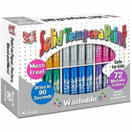The Pencil Grip Tempera Paint Sticks, Kwik Stix, 72/BX, AST Metallics TPG629