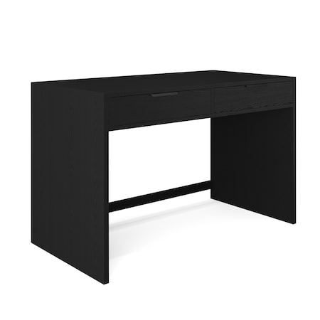 Martha Stewart Kayden Home Office Modular 2 Drawer Desk in Black w/Oil Rubbed Bronze Hardware NAN-PS-23519-BK-BK-MS