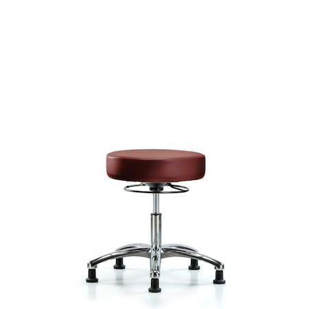 Blue Ridge Ergonomics Vinyl Stool, Chrome, Desk, Glides, Taupe BR-VDHSO-CR-RG-8815