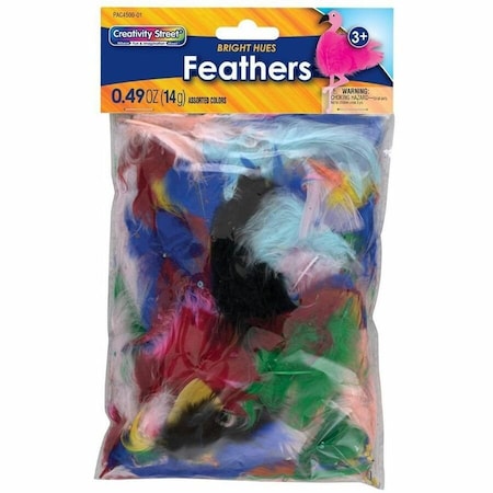 Creativity Street Turkey Plumage Feathers, Bright Hues, 14 grams Per Pack, PK12 PAC4500-01