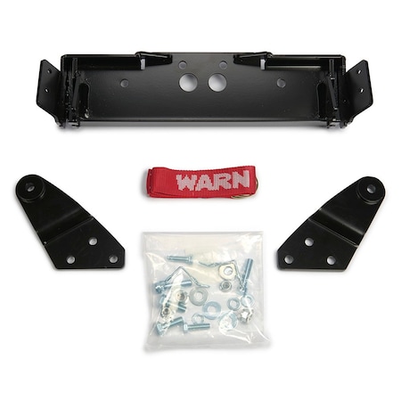 Warn Snow Plow Mount ProVantage Front Kit; Black; Includes Mounting Bracket and Hardware 97084