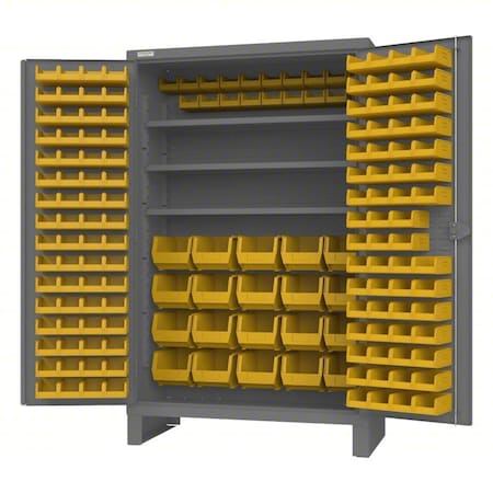 Durham Mfg Super Duty Bin Cabinet, 48 in W, 78 in H, 24 in D, 192 Bins HDC48-164-3S95