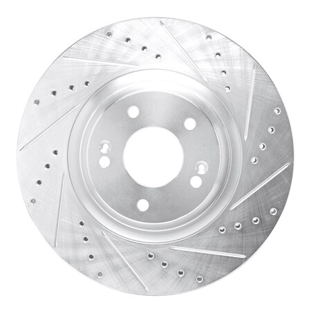 Dynamic Friction Co DFC Brake Rotor - Drilled and Slotted - Silver 631-03064R