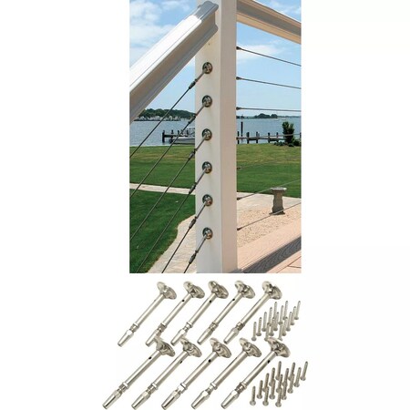 Atlantis Rail Systems Atlantis Rail System RailEasy 5/32'' Dia. Stainless Steel Cable Tensioner, 10PK C0981-1004