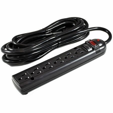Weltron 6-Outlet Surge Protector Power Strip 10F WSP-600PLF-10BK