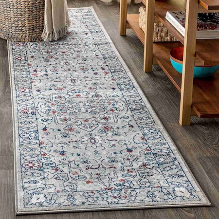 Jonathan Y Modern Persian Vintage Medallion Light Gray/ Multi 2 ft. x 8 ft. Runner Rug MDP102A-28