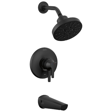 Delta Galeon 17S Tub Shower Trim with H2OKinetic, Matte Black T17472-BL