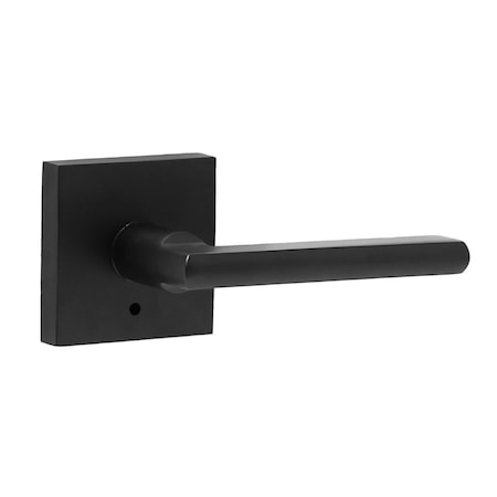Weslock Atlas Lever Privacy Lock with Adjustable Latch and Square Corner Full Lip Strike Matte Black Finish 007105252SL20