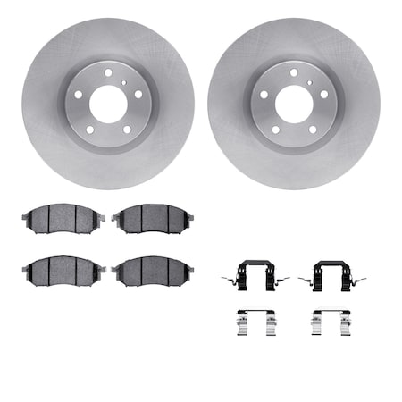Dynamic Friction Co DFC Brake Rotor with 5000 Brake Pads and Hardware Kit 6512-67345