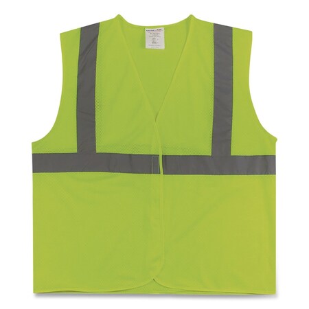 Pip ANSI Class 2 Hook and Loop Safety Vest, Polyester Mesh, X-Large, Lime 302-MVGLY-XL