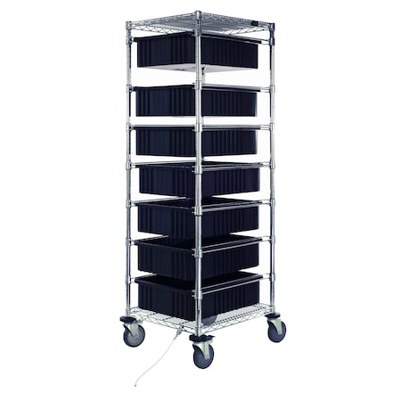 Quantum Storage Systems CONDUCTIVE BIN CART 7 LEVELS NO BINS BC212469MCO