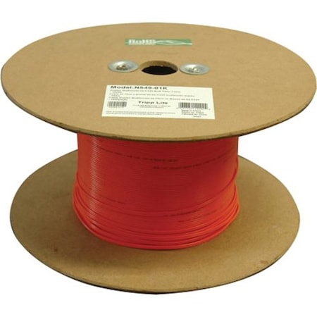 Eaton Tripp Lite Series Duplex Multimode 62.5/125 LSZH Fiber Optic Cable, 1000 ft. Bulk N549-01K