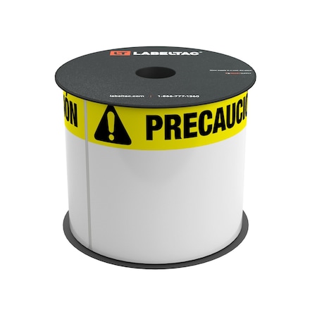 Labeltac LabelTac 4 and Pro Model Precaucion, Caution Die-Cut Label Roll 4in x 6in, 200 labels per roll LT46CAUT-SPAN