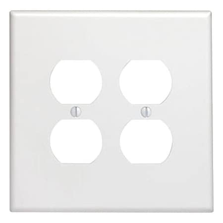 Leviton WallPlate, DuplexOutlet, White, Plastic 88116