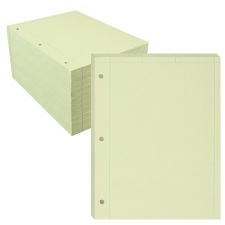 Roaring Spring Case of Engineering Pad, 8.5"x11", 200 sht, GN Paper, 5x5 Printed Grid, 3-Hole Punch, Heavy Backing, PK12 95389cs