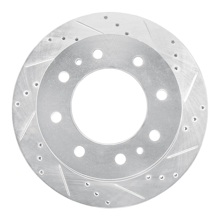 Dynamic Friction Co DFC Brake Rotor - Drilled and Slotted - Silver 631-48061R