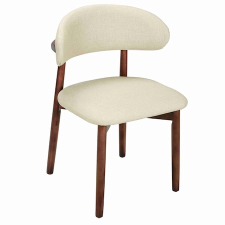 Leisuremod Sable Faux Leather Dining Chair with Rubberwood Legs SCW18BR